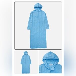 NRBY Hooded Linen Caftan Dress